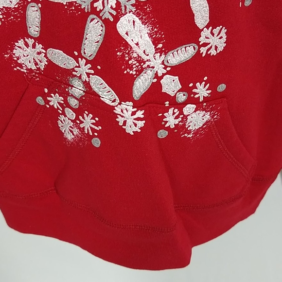 Girls Pullover Hoodie Red Size Small 6/6X - Picture 5 of 10